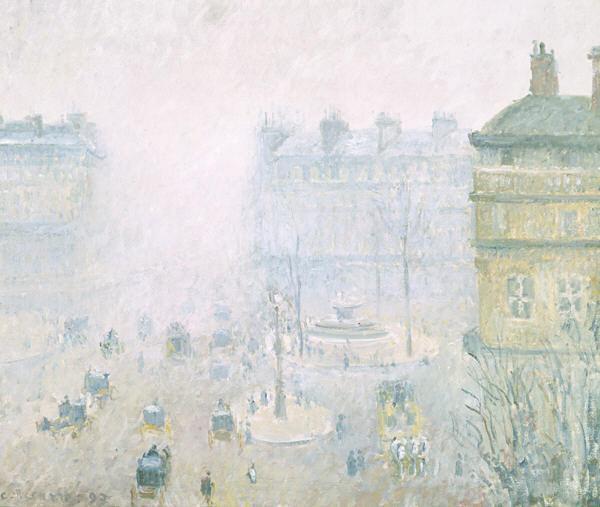 Camille Pissarro Place du Theatre Francais oil painting image